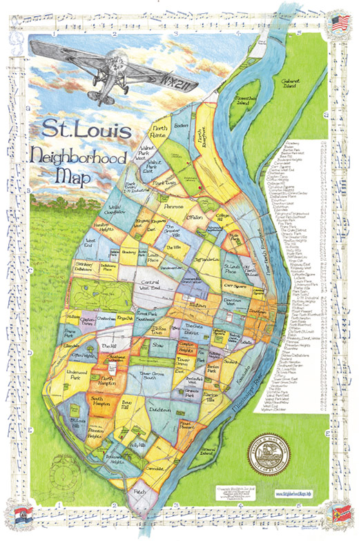 Welcome To BigStick, Inc. - St. Louis Neighborhood Map - Larger View of Map
